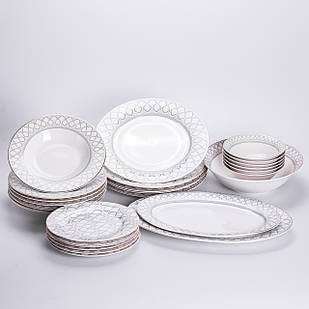 Столовий сервіз з порцеляни Emir на 6 осіб 27 предметів HP-HK-1