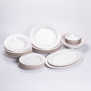 Столовий сервіз з порцеляни Claire на 6 осіб 27 предметів HP-HK-2