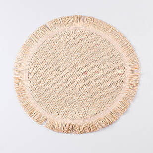 Серветка сервірувальна на стіл кругла Ø38 (см) під тарілки Бежева HP-35-7BE