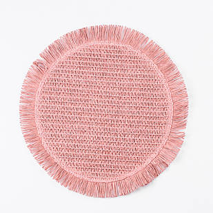 Серветка сервірувальна на стіл кругла Ø38 (см) під тарілки Рожева HP-35-7P