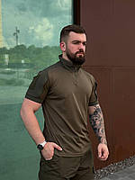 Чоловіча тактична літня сорочка UBACS олива для активного відпочинку та носіння під бронежилетом