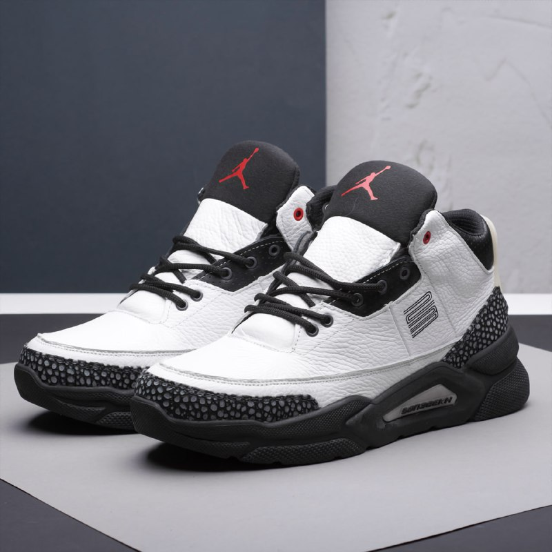 Зимові чоловічі шкіряні черевики, кросівки білі утеплені з натуральної шкіри на хутрі на зиму для чоловіків, розмір 40-45, фото 1