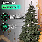 Лита штучна ялинка 2.1 м зелена, новорічна ялинка Карпатська V18 ялинка штучна реалістична Преміум KOS-KARPGR21, фото 5