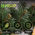Штучна гірлянда Хвоя 2.8 м зелена, новорічна гірлянда із засніженими кінчиками реалістична Преміум KOS-HVO28, фото 3