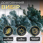 Штучна гірлянда Хвоя 2 м блакитна, новорічна гірлянда лита реалістична Преміум KOS-HVO2, фото 3