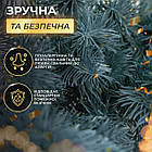 Штучна гірлянда Хвоя 2 м блакитна, новорічна гірлянда лита реалістична Преміум KOS-HVO2, фото 4