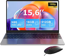 Уцінка Ноутбук 15,6 дюйма, чотириядерний процесор N95 з тактовою частотою до 3,4 ГГц, Amazon, Німеччина