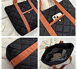 Сумка  стьобана жіноча з плащівки, фото 2