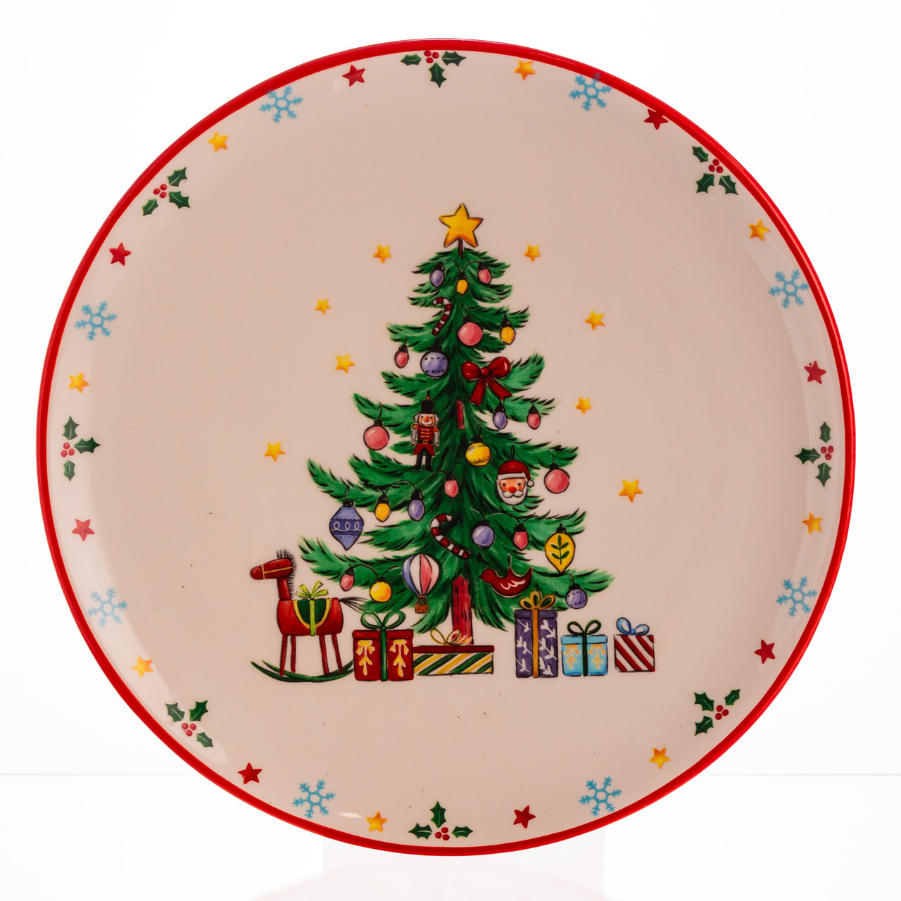Новорічна тарілка з порцеляни Ø21.5 (см) CR-1-2, фото 1