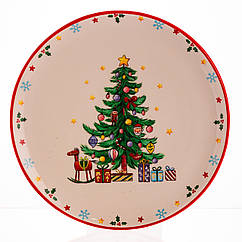 Новорічна тарілка з порцеляни Ø21.5 (см) CR-1-2