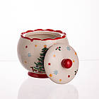 Цукорниця порцелянова новорічна New Year 500 (мл) з кришкою CR-1-5, фото 4