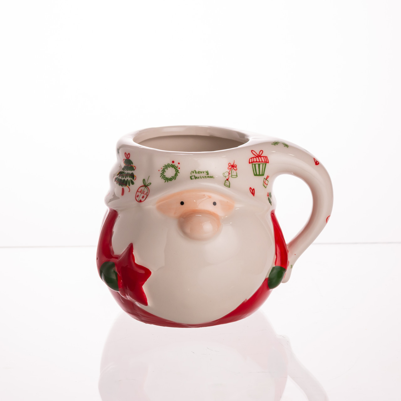 Новорічна порцелянова чашка для чаю та кави Merry Christmas 400 (мл) чашка на подарунок на новий рік CR-1-13, фото 1