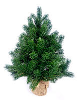 Ялинка новорічна штучна лита Pine Mini в мішковині 70 см зелена
