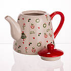 Порцеляновий чайник Merry Cristmas 1 літр CR-1-15, фото 2