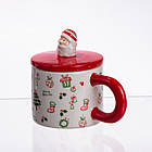Новорічна порцелянова чашка з кришкою Merry Christmas 350 (мл) CR-1-20, фото 2