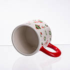 Новорічна порцелянова чашка з кришкою Merry Christmas 350 (мл) CR-1-20, фото 3