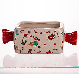 Цукерниця новорічна порцелянова 24×11.5×8 (см) CR-1-22