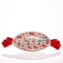 Новорічна тарілка з порцеляни Merry Christmas Ø15.5 см тарілка для десертів тарілки різдвяні CR-1-24