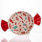 Новорічна тарілка з порцеляни Merry Christmas Ø15.5 см тарілка для десертів тарілки різдвяні CR-1-24, фото 4