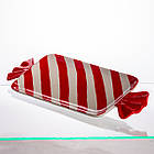 Блюдо сервірувальне у формі цукерки 26×12,5 (см) прямокутне з ручками з порцеляни CR-1-30, фото 3