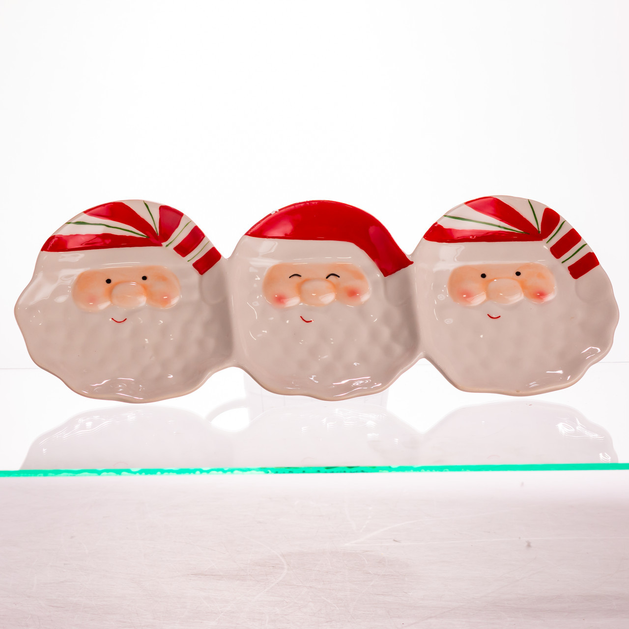 Блюдо сервірувальне новорічне для закусок Santa Claus 33.5×12.5 (см) з порцеляни CR-1-33, фото 1