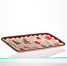 Блюдо сервірувальне новорічне для закусок Merry Christmas 34×14×2 (см) блюдо прямокутне різдвяне з порцеляни CR-1-38, фото 2