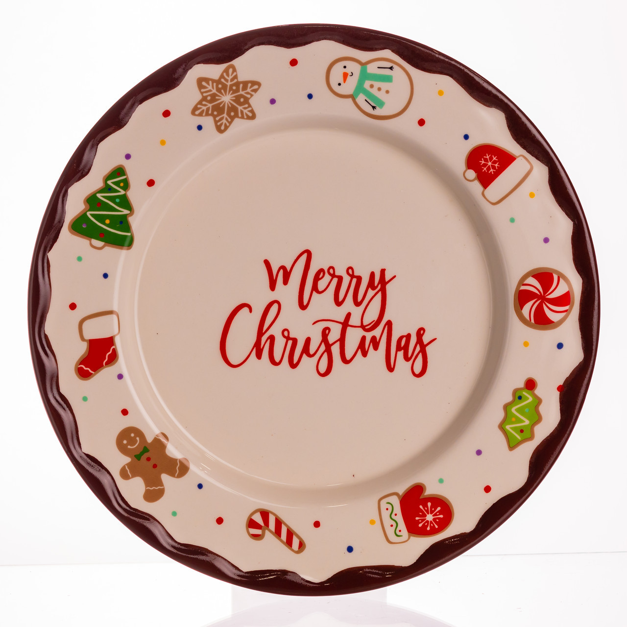 Новорічна тарілка з порцеляни Merry Christmas т Ø27.5 см CR-1-39, фото 1