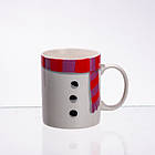 Набір порцелянова чашка з піалою Snowman 350 (мл) чашка на подарунок новорічна для чаю та кави CR-1-49, фото 5