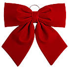 Оксамитовий бант для декору на ялинку 45×50 (см) Бордовий CR-2-2, фото 2