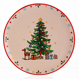 Новорічна тарілка з порцеляни Ø21.5 (см) CR-1-2