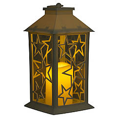 Ліхтар декоративний 14×14×30 (см) підвісний з LED підсвічуванням Білий CR-3-1