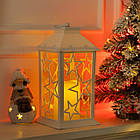 Ліхтар декоративний 14×14×30 (см) підвісний з LED підсвічуванням Білий CR-3-1, фото 2