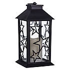 Ліхтар декоративний 14×14×30 (см) підвісний з LED підсвічуванням Чорний CR-3-2, фото 5