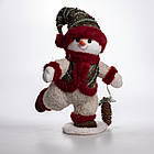 Новорічна фігурка Сніговик з шишкою 26×21×38 (см) CR-4-15, фото 6