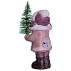 Новорічна фігурка з підсвіткою Дівчинка з ялинкою з фарфору 12×8×23 (см) новорічний декор для дому, квартири, офісу CR-5-3, фото 4