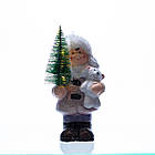 Новорічна фігурка з підсвіткою Дівчинка з ялинкою з фарфору 9×6×18 (см) новорічний декор для дому, квартири, офісу CR-5-4, фото 5