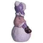 Новорічна фігурка з підсвіткою Дівчинка на сніговій кулі з фарфору 8×7×16 (см) новорічний декор для дому, квартири на подарунок, фото 3