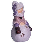 Новорічна фігурка з підсвіткою Дівчинка на сніговій кулі з фарфору 8×7×16 (см) новорічний декор для дому, квартири на подарунок, фото 5