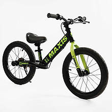 Біговел дитячий 16 дюймів CORSO MAXIS MX-71065, ручне заднє гальмо, підніжка, дзвінок, велобіг