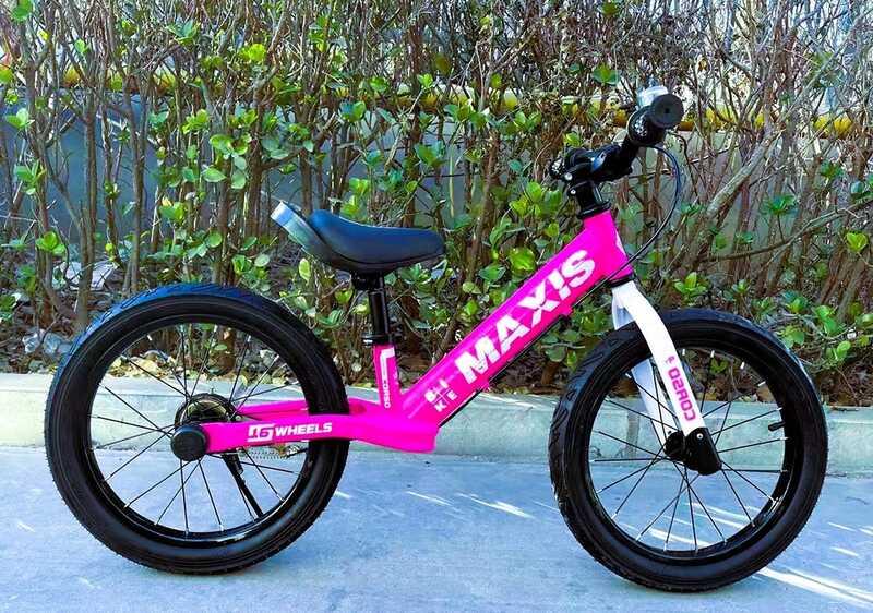 Біговел дитячий 16 дюймів CORSO MAXIS MX-48018 Рожевий, ручне заднє гальмо, підніжка, дзвінок, велобіг, фото 1