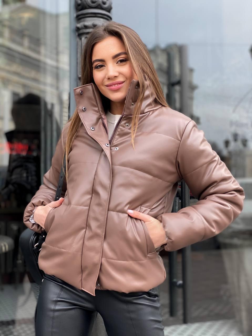 Куртка для милих дам "Екошкіра". Розміри: 42, 44, 46, фото 1