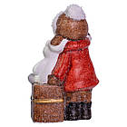 Новорічна декоративна фігурка з підсвіткою 12×6×20 см Новорічний декор Дівчинка з подарунком з порцеляни CR-5-17, фото 2