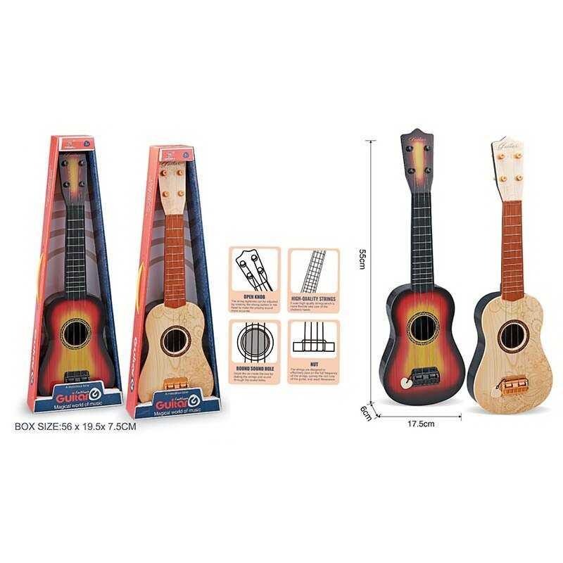 Гітара дитяча 55 см 898-45, 4 струни, медіатор, фото 1