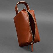 Шкіряна косметичка-несесер 5.0 (світло-коричневий), фото 3