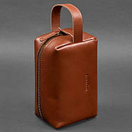 Шкіряна косметичка-несесер 5.0 (світло-коричневий), фото 5