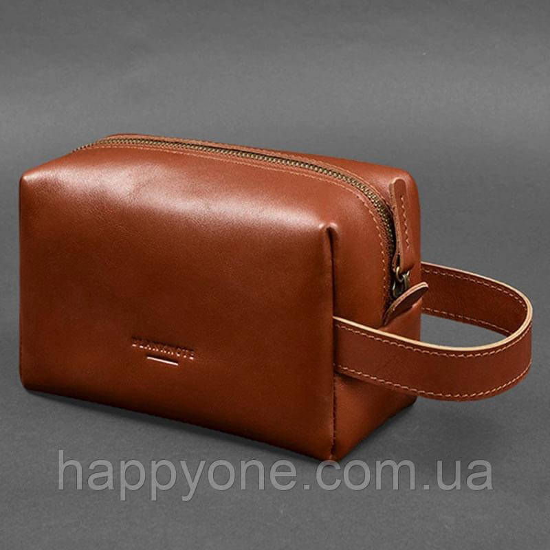 Шкіряна косметичка-несесер 5.0 (світло-коричневий), фото 1