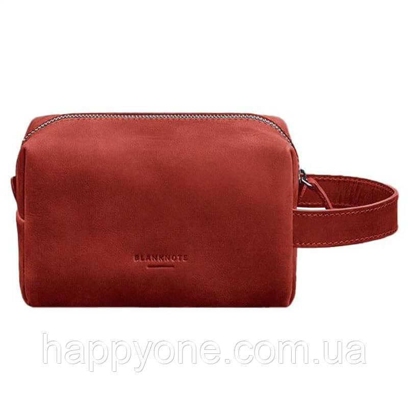 Шкіряна косметичка-несесер 5.0 (червона) шкіра Crazy Horse, фото 1