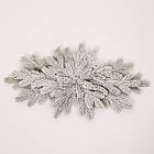 Новорічна хвойна гірлянда лита засніжена Північна зірка 60*35 см TD-NSTSN1, фото 2