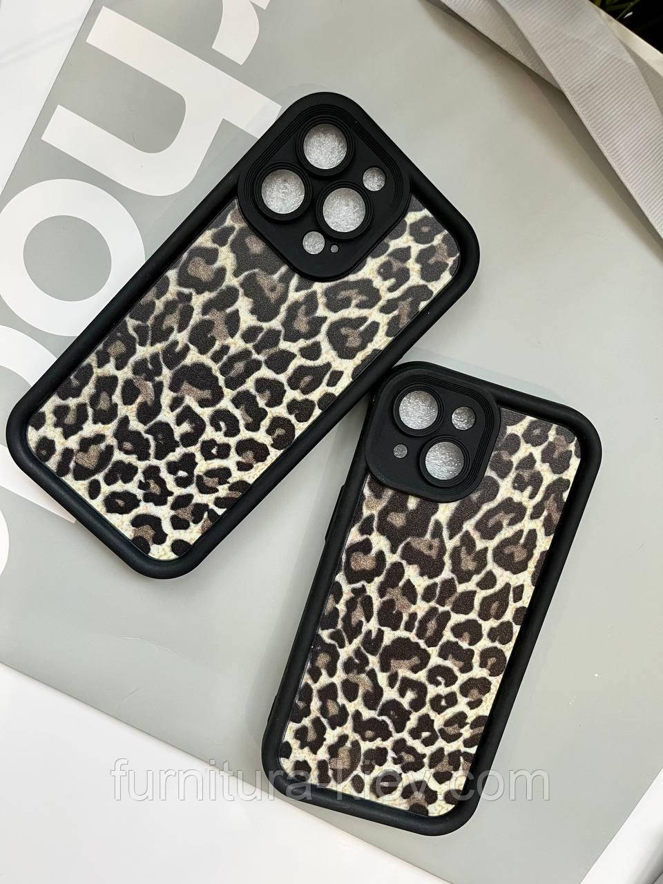Чехол на iPhone з леопардовым принтом 14 pro max, фото 1