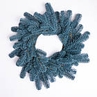 Штучний різдвяний вінок Блакитний Святковий 60 см TD-VINBL, фото 2